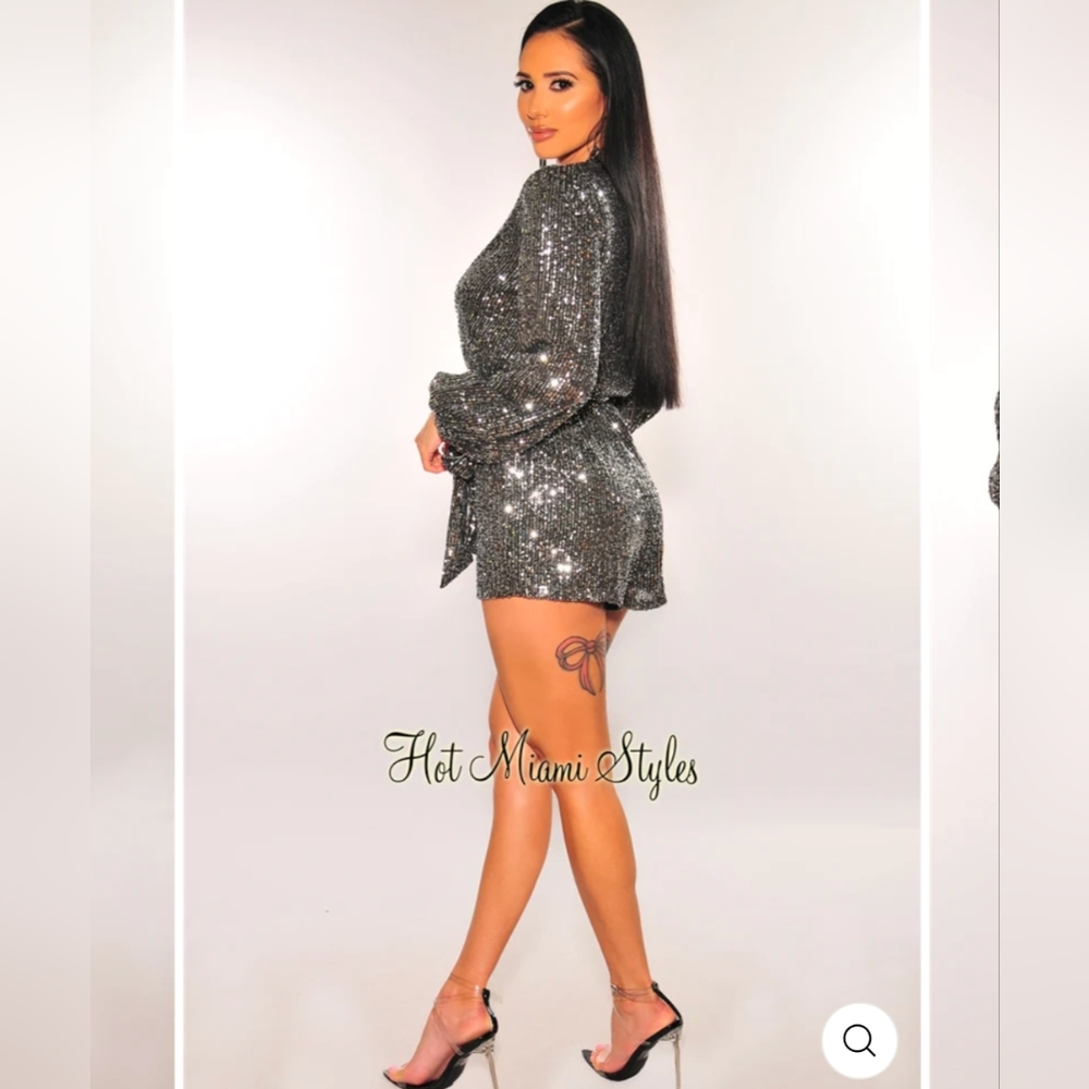 #68 Gold Sequins Romper